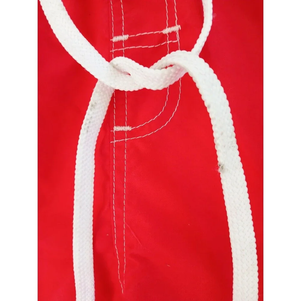 Adoretex Men’s Red Lifeguard Board Shorts Swim Bottom Mesh Lined Drawstring S